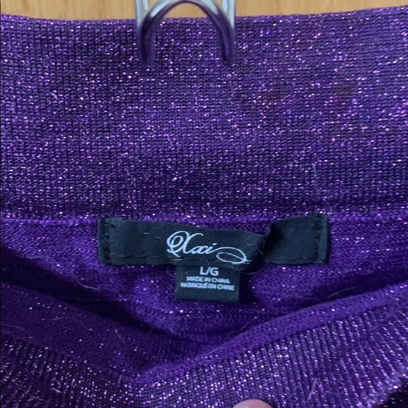 Forever 21 purple sparkle stretch skirt size L - Picture 3 of 3